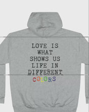 Load and play video in Gallery viewer, Love In Different Colors - Unisex EcoSmart® Pullover Hoodie (flesh tones)